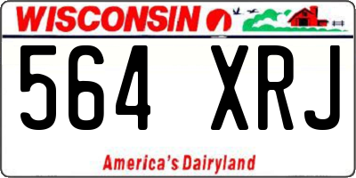 WI license plate 564XRJ