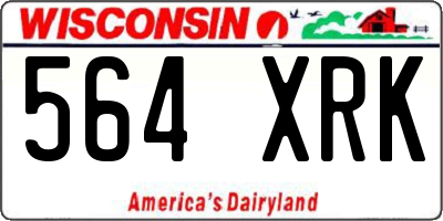 WI license plate 564XRK
