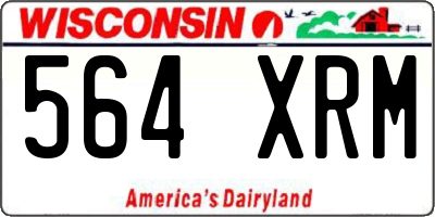 WI license plate 564XRM