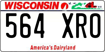 WI license plate 564XRO
