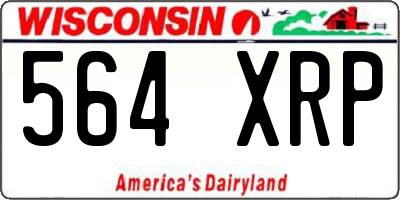 WI license plate 564XRP