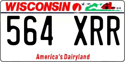 WI license plate 564XRR