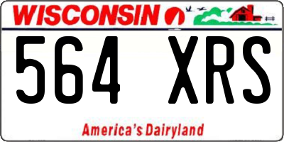 WI license plate 564XRS