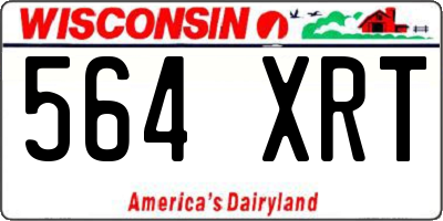 WI license plate 564XRT