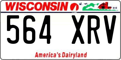 WI license plate 564XRV