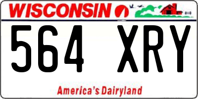 WI license plate 564XRY