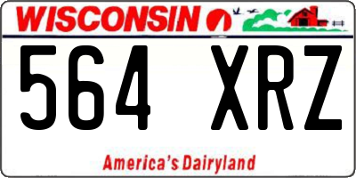 WI license plate 564XRZ