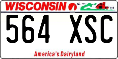 WI license plate 564XSC