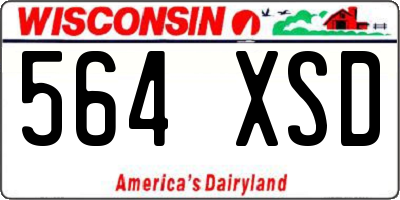 WI license plate 564XSD