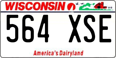 WI license plate 564XSE