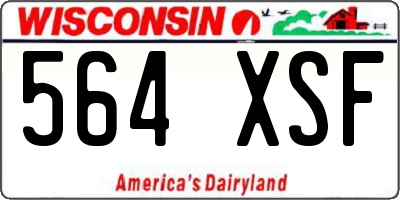 WI license plate 564XSF