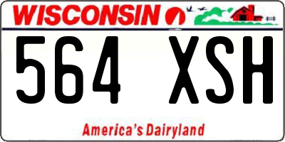WI license plate 564XSH