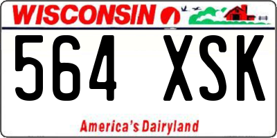 WI license plate 564XSK