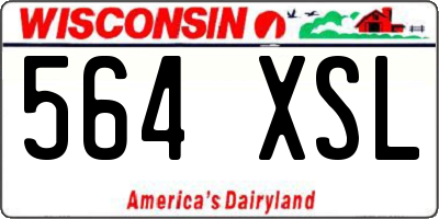WI license plate 564XSL