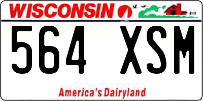 WI license plate 564XSM