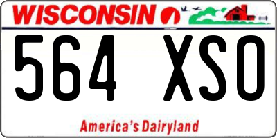 WI license plate 564XSO