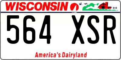 WI license plate 564XSR