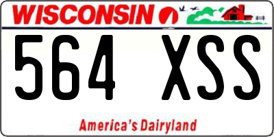 WI license plate 564XSS