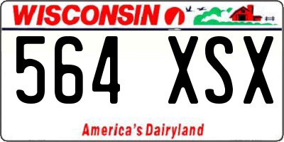 WI license plate 564XSX