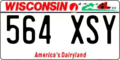 WI license plate 564XSY