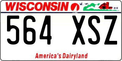 WI license plate 564XSZ