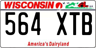 WI license plate 564XTB