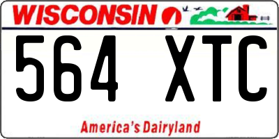 WI license plate 564XTC