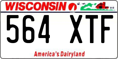 WI license plate 564XTF