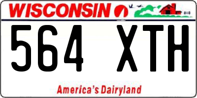 WI license plate 564XTH