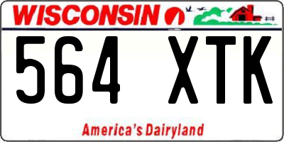 WI license plate 564XTK