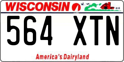 WI license plate 564XTN