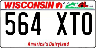 WI license plate 564XTO