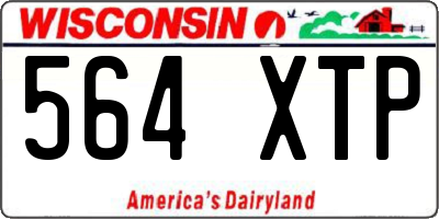 WI license plate 564XTP