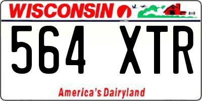 WI license plate 564XTR