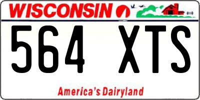 WI license plate 564XTS