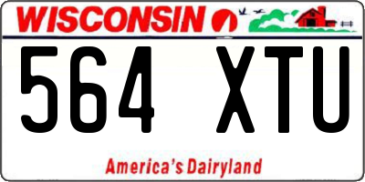 WI license plate 564XTU