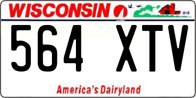 WI license plate 564XTV