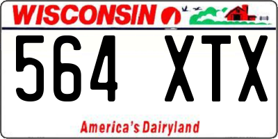 WI license plate 564XTX