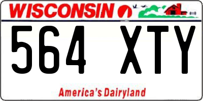 WI license plate 564XTY