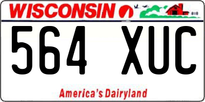 WI license plate 564XUC
