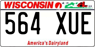 WI license plate 564XUE