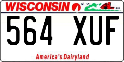 WI license plate 564XUF