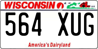 WI license plate 564XUG