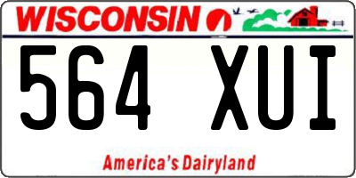 WI license plate 564XUI