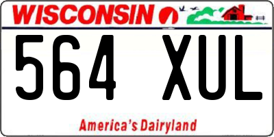 WI license plate 564XUL