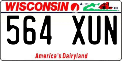 WI license plate 564XUN
