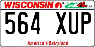 WI license plate 564XUP