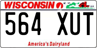 WI license plate 564XUT