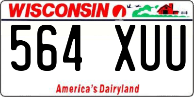 WI license plate 564XUU