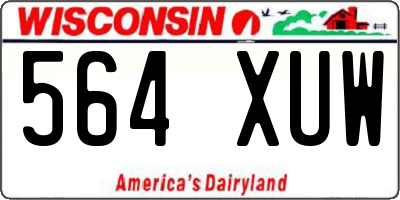 WI license plate 564XUW